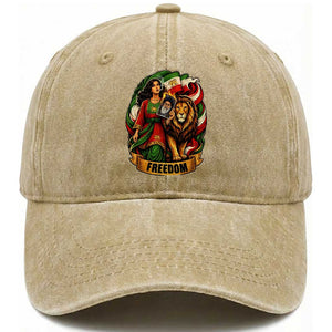 Woman Life Freedom Washed Cotton Baseball Cap Iranian Women Resistance Pride TS12 Print Your Wear