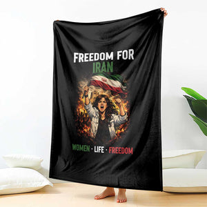 Iran Womens Protest Throw Blanket Freedom For Iran Resistance Movement TS12 Print Your Wear