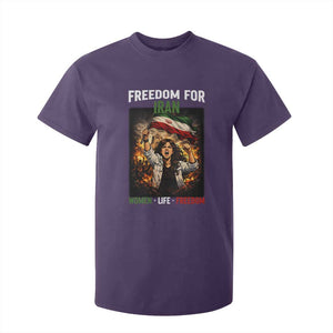 Iran Womens Protest T Shirt For Kid Freedom For Iran Resistance Movement TS12 Purple Print Your Wear