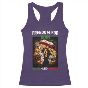 Iran Womens Protest Racerback Tank Top Freedom For Iran Resistance Movement TS12 Purple Print Your Wear