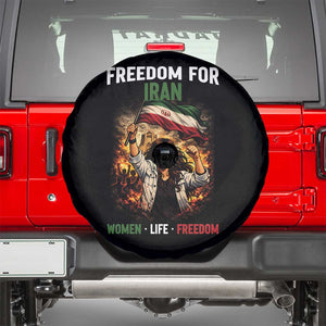 Iran Womens Protest Spare Tire Cover Freedom For Iran Resistance Movement TS12 Black Print Your Wear