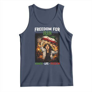 Iran Womens Protest Tank Top Freedom For Iran Resistance Movement TS12 Navy Print Your Wear