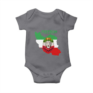 Freedom Iran Baby Onesie Patriotic Persian Lion Resistance Movement Gift TS12 Charcoal Print Your Wear