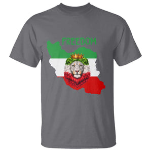 Freedom Iran T Shirt Patriotic Persian Lion Resistance Movement Gift TS12 Charcoal Print Your Wear