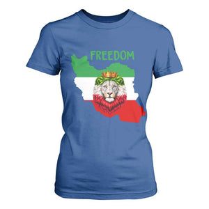 Freedom Iran T Shirt For Women Patriotic Persian Lion Resistance Movement Gift TS12 Royal Blue Print Your Wear