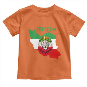 Freedom Iran Toddler T Shirt Patriotic Persian Lion Resistance Movement Gift TS12 Orange Print Your Wear