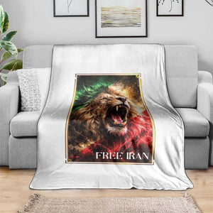 Free Iran Lion Throw Blanket Freedom Resistance Solidarity Movement Gift TS12 Print Your Wear