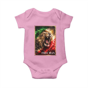 Free Iran Lion Baby Onesie Freedom Resistance Solidarity Movement Gift TS12 Light Pink Print Your Wear