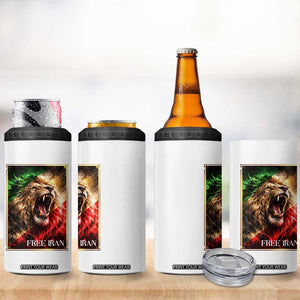 Free Iran Lion 4 in 1 Can Cooler Tumbler Freedom Resistance Solidarity Movement Gift TS12 Print Your Wear