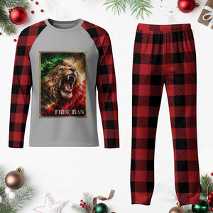Free Iran Lion Plaid Pajama Set Freedom Resistance Solidarity Movement Gift TS12 Buffalo Plaid Print Your Wear