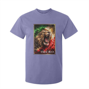 Free Iran Lion T Shirt For Kid Freedom Resistance Solidarity Movement Gift TS12 Violet Print Your Wear