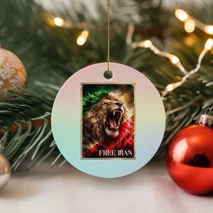Free Iran Lion Ceramic Ornament Freedom Resistance Solidarity Movement Gift TS12 1pc Pastel Print Your Wear