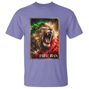 Free Iran Lion T Shirt Freedom Resistance Solidarity Movement Gift TS12 Violet Print Your Wear