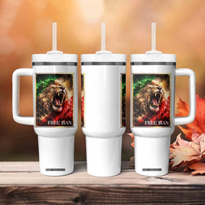 Free Iran Lion Tumbler With Handle Freedom Resistance Solidarity Movement Gift TS12 Print Your Wear