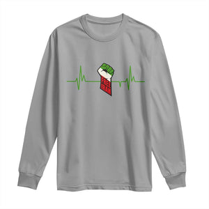 Free Iran Long Sleeve Shirt Patriotic Heartbeat Flag Movement Gift TS12 Sport Gray Print Your Wear