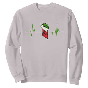 Free Iran Sweatshirt Patriotic Heartbeat Flag Movement Gift TS12 Ice Gray Print Your Wear