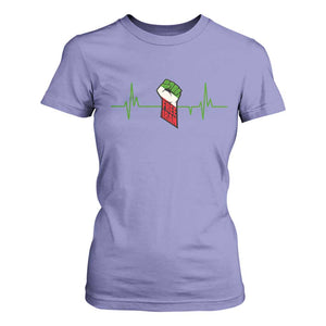 Free Iran T Shirt For Women Patriotic Heartbeat Flag Movement Gift TS12 Violet Print Your Wear