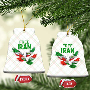Iranian Flag Peace Doves Ceramic Ornament Free Iran Freedom Statement Gift TS12 Print Your Wear