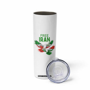 Iranian Flag Peace Doves Skinny Tumbler Free Iran Freedom Statement Gift TS12 Print Your Wear