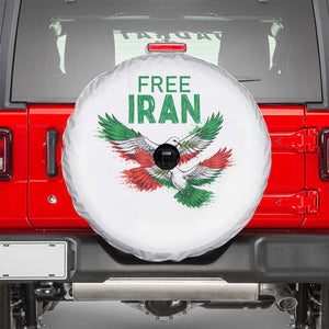 Iranian Flag Peace Doves Spare Tire Cover Free Iran Freedom Statement Gift TS12 White Print Your Wear
