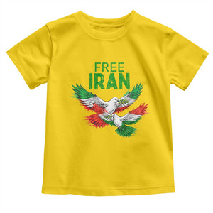 Iranian Flag Peace Doves Toddler T Shirt Free Iran Freedom Statement Gift TS12 Daisy Print Your Wear