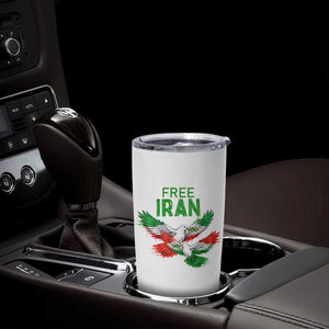 Iranian Flag Peace Doves Tumbler Cup Free Iran Freedom Statement Gift TS12 Print Your Wear