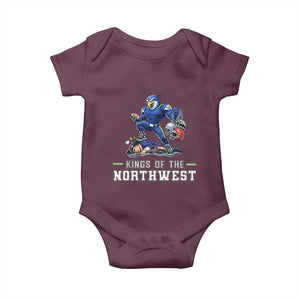 Kings Of The Northwest Baby Onesie Funny Seattle Dominates New England TS12 Maroon Print Your Wear