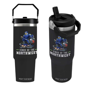 Kings Of The Northwest Flip Straw Tumbler Funny Seattle Dominates New England TS12 One Size: 30 oz Black Print Your Wear