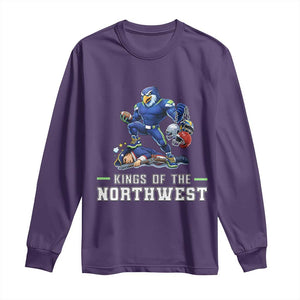 Kings Of The Northwest Long Sleeve Shirt Funny Seattle Dominates New England TS12 Purple Print Your Wear