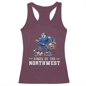 Kings Of The Northwest Racerback Tank Top Funny Seattle Dominates New England TS12 Maroon Print Your Wear