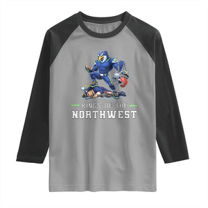Kings Of The Northwest Raglan Shirt Funny Seattle Dominates New England TS12 Sport Gray Black Print Your Wear