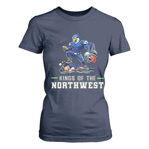 Kings Of The Northwest T Shirt For Women Funny Seattle Dominates New England TS12 Navy Print Your Wear
