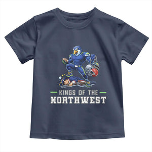 Kings Of The Northwest Toddler T Shirt Funny Seattle Dominates New England TS12 Navy Print Your Wear