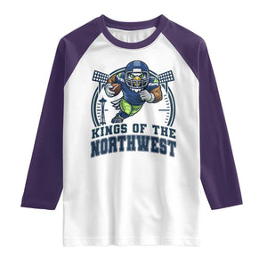 Kings Of The Northwest Raglan Shirt 12s Fan Pride TS12 White Purple Print Your Wear