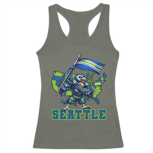 Pacific Northwest Football Pride Racerback Tank Top Seattle Fan TS12 Military Green Print Your Wear