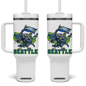 Pacific Northwest Football Pride Tumbler With Handle Seattle Fan TS12 One Size: 40 oz White Print Your Wear