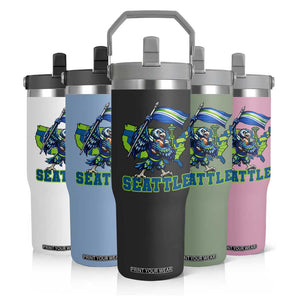 Pacific Northwest Football Pride Flip Straw Tumbler Seattle Fan TS12 Print Your Wear