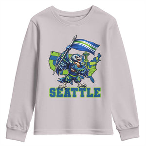 Pacific Northwest Football Pride Youth Sweatshirt Seattle Fan TS12 Ice Gray Print Your Wear