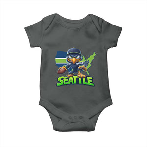 Seattle Fan Pride Baby Onesie Gift For Sports Lover TS12 Dark Heather Print Your Wear