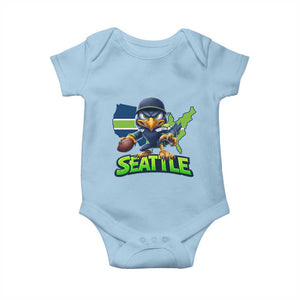 Seattle Fan Pride Baby Onesie Gift For Sports Lover TS12 Light Blue Print Your Wear