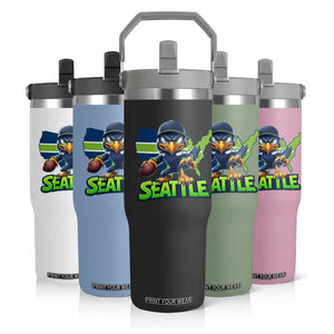 Seattle Fan Pride Flip Straw Tumbler Gift For Sports Lover TS12 Print Your Wear