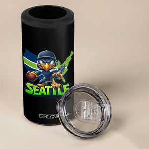Seattle Fan Pride 4 in 1 Can Cooler Tumbler Gift For Sports Lover TS12 Print Your Wear