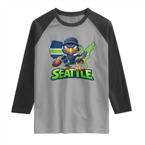 Seattle Fan Pride Raglan Shirt Gift For Sports Lover TS12 Sport Gray Black Print Your Wear