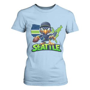 Seattle Fan Pride T Shirt For Women Gift For Sports Lover TS12 Light Blue Print Your Wear