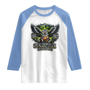 2026 Champion Raglan Shirt Gift For Seattle Sports Fans TS12 White Carolina Blue Print Your Wear