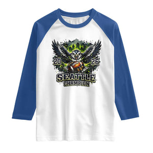 2026 Champion Raglan Shirt Gift For Seattle Sports Fans TS12 White Royal Print Your Wear