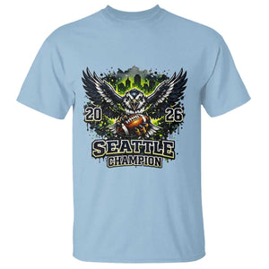 2026 Champion T Shirt Gift For Seattle Sports Fans TS12 Light Blue Print Your Wear