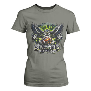 2026 Champion T Shirt For Women Gift For Seattle Sports Fans TS12 Military Green Print Your Wear