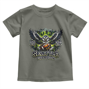 2026 Champion Toddler T Shirt Gift For Seattle Sports Fans TS12 Military Green Print Your Wear