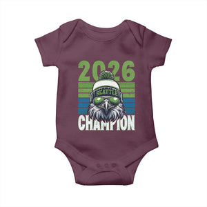 2026 Champion Seattle Baby Onesie 12s Fan Pride TS12 Maroon Print Your Wear